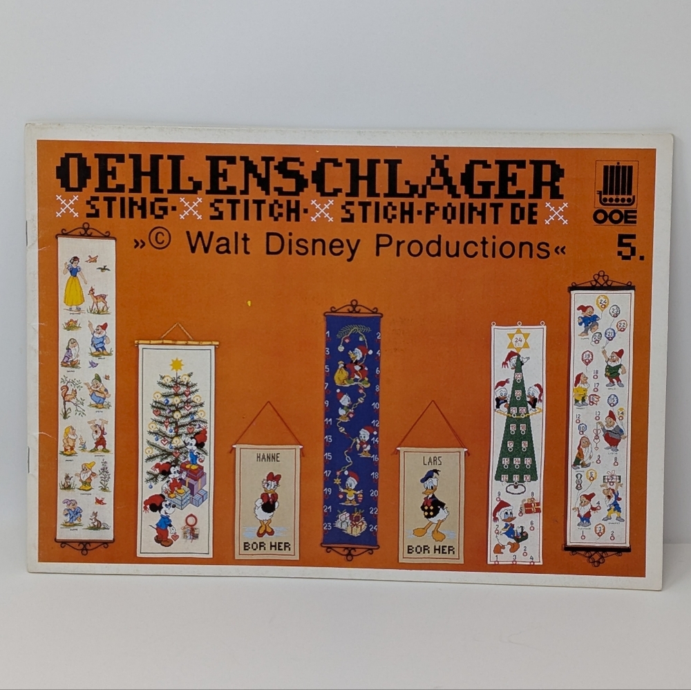 Vintage Oehlenschlager Walt Disney Cross Stich Pattern Booklet Denmark Rare